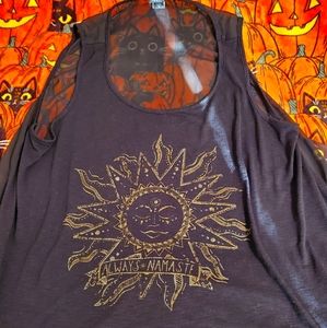 Torrid Namaste shark bite tank top